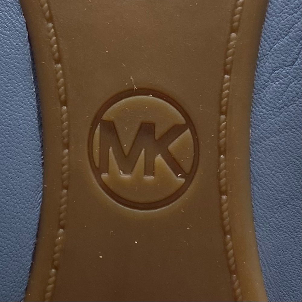 Michael Kors Women's Flats Juliette Blue Leather Ballet Slip On Designer NEW - Picture 10 of 11
